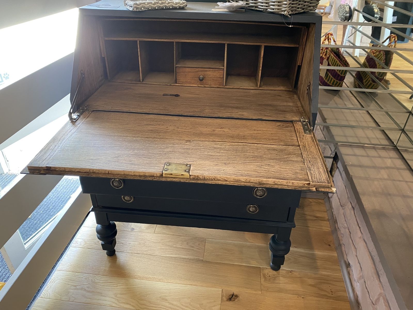 Blue Boutique Writing Desk, Mid 20th Century photo 240.0