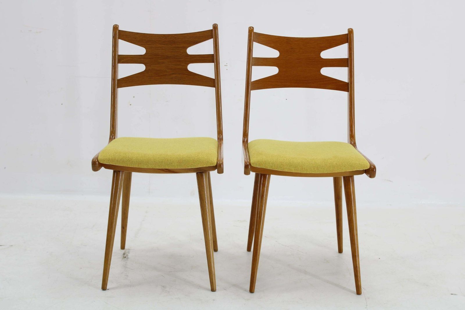 1960s Set Of Four Restored Rare Dining Chairs, Czechoslovakia photo Furniture