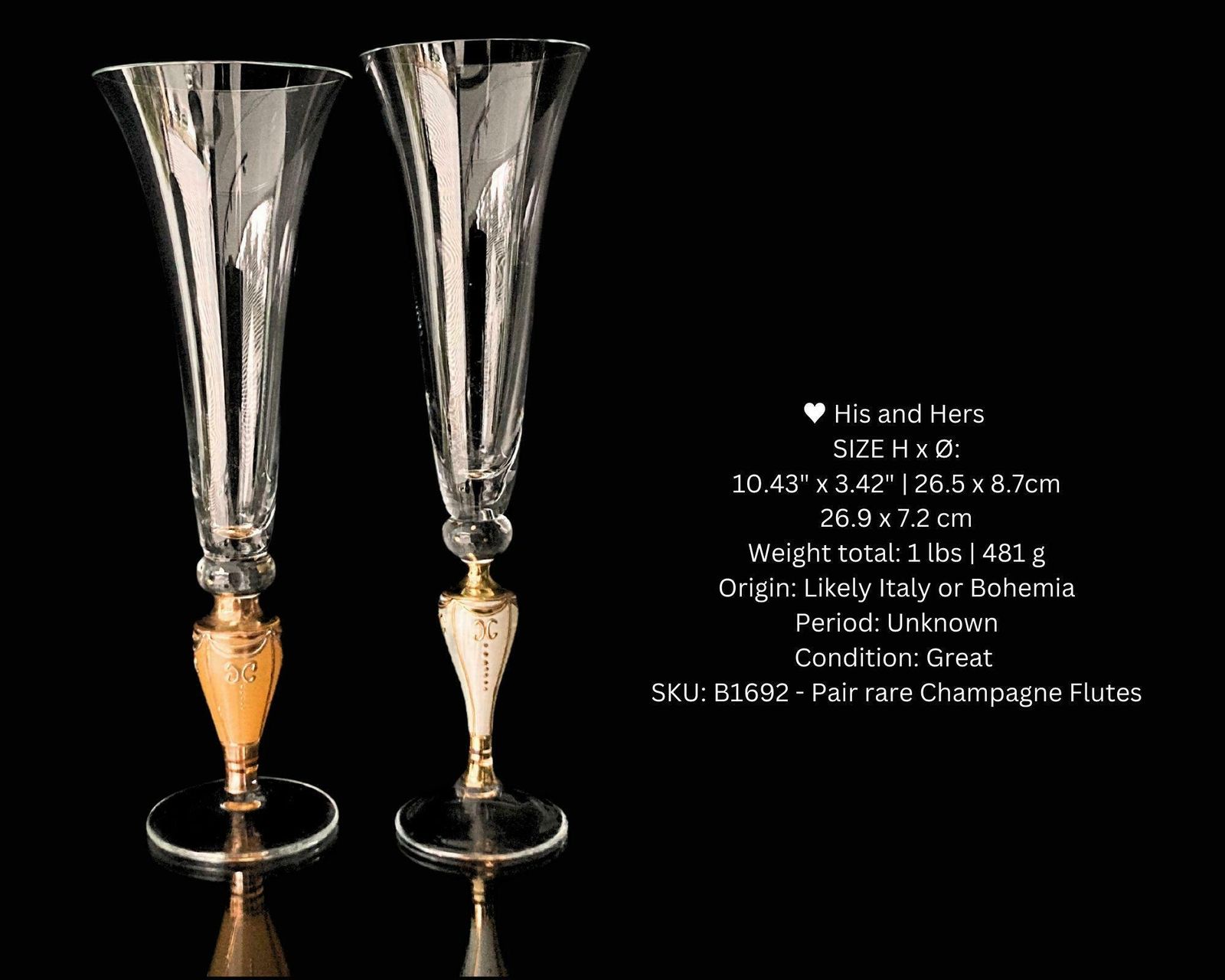 Champagne Flutes Wedding | 2pcs | His And Hers photo for sale
