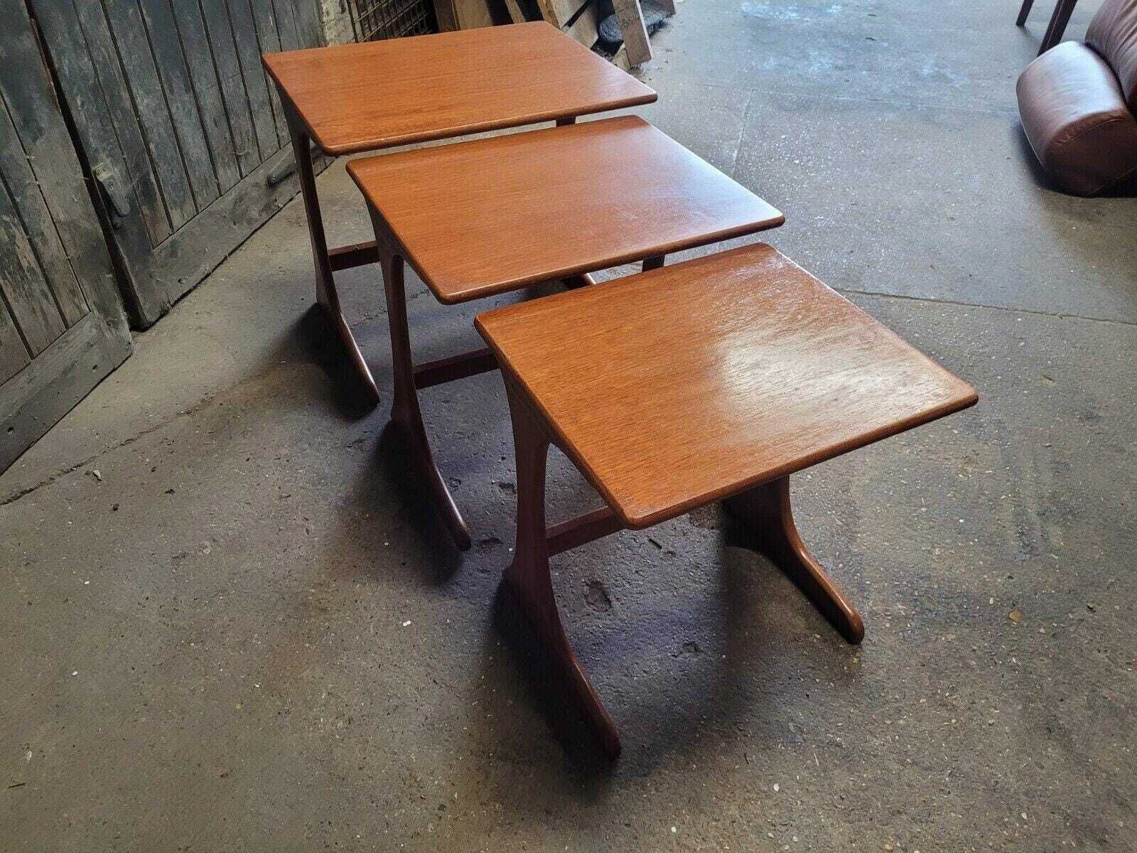 G Plan Retro Vintage Mid Century Teak Nest Of Tables photo vintage