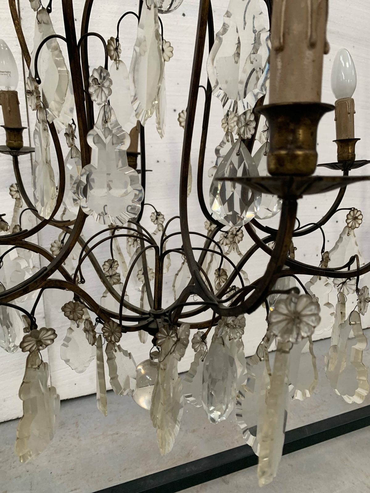 Louis XV Style Cage Chandelier 20th Century Pendant Chandelier photo vinterior