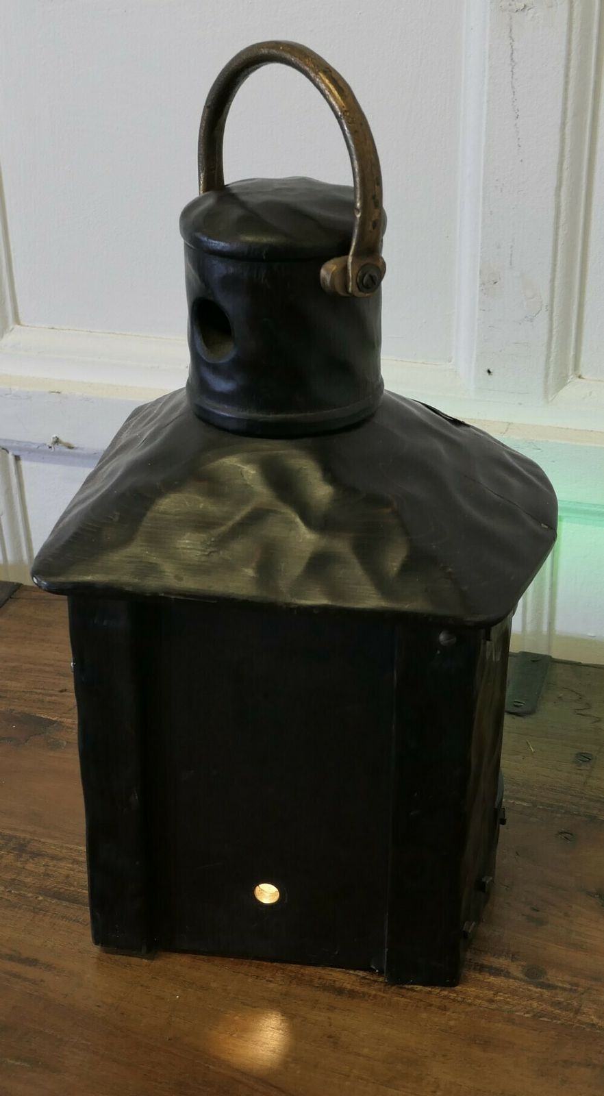 Hand Carved Ships Starboard Navigation Light. photo vinterior