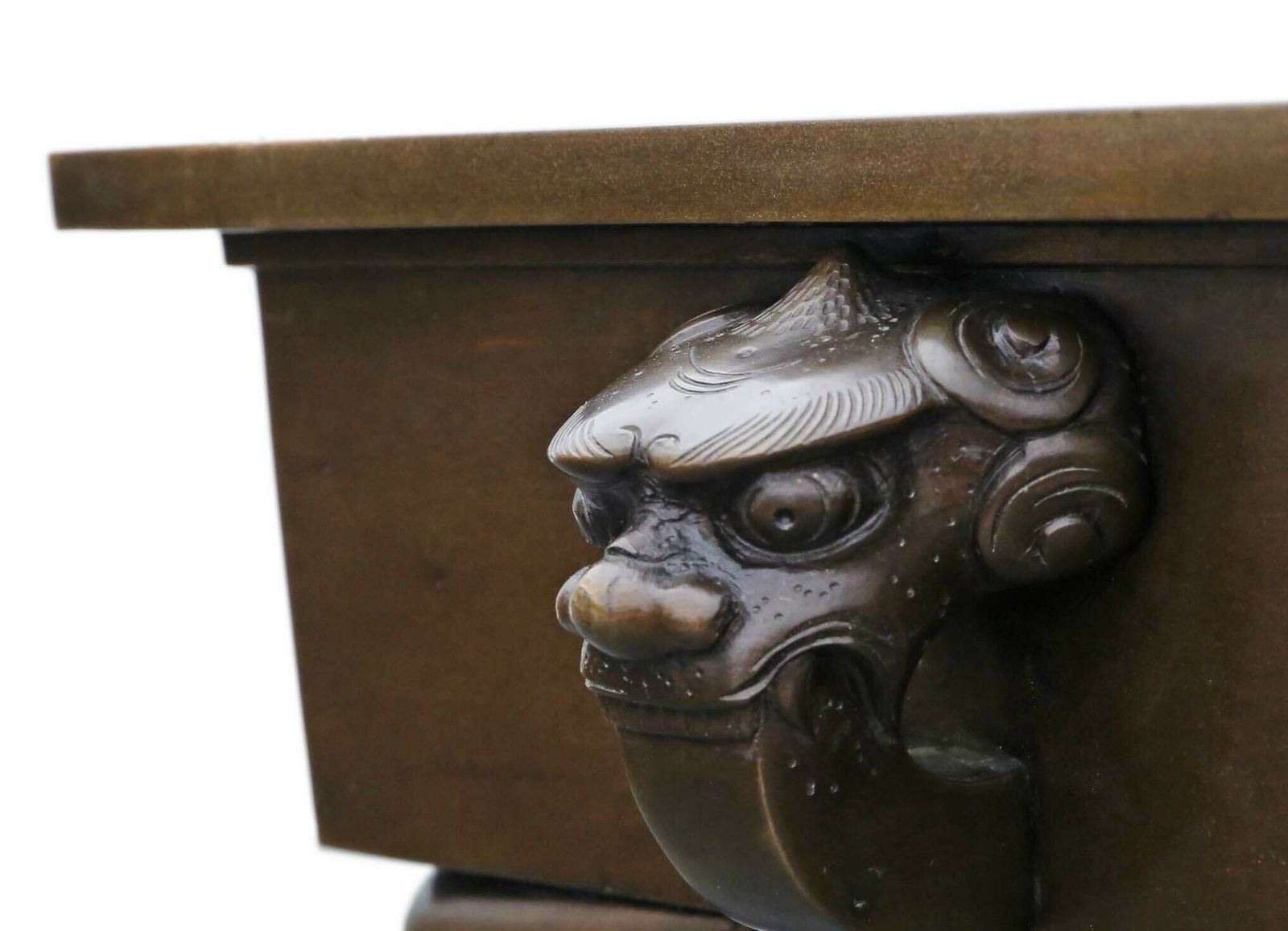 Antique Oriental Japanese Large Fine Quality Bronze Bowl Planter Jardinière Suiban Ikebana C.1930 photo 2995.0