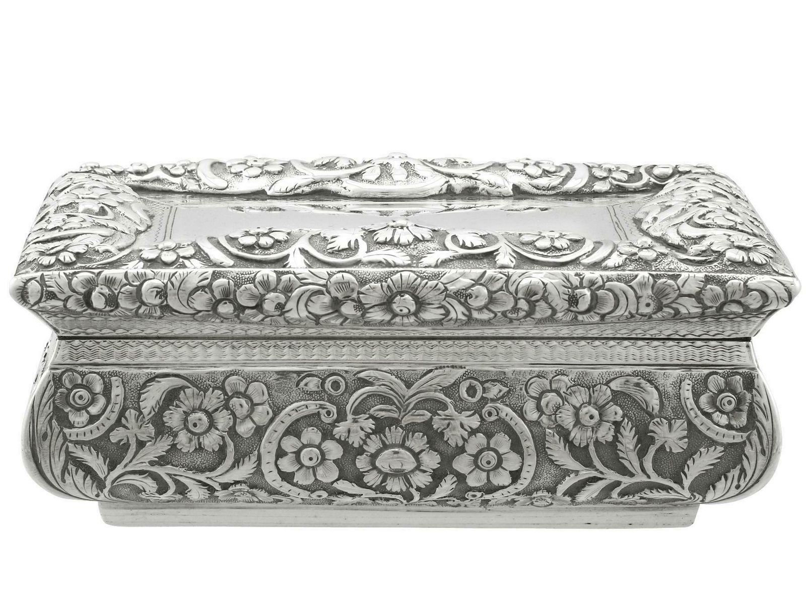 Antique William IV Sterling Silver Table Snuff Box photo Home Decor