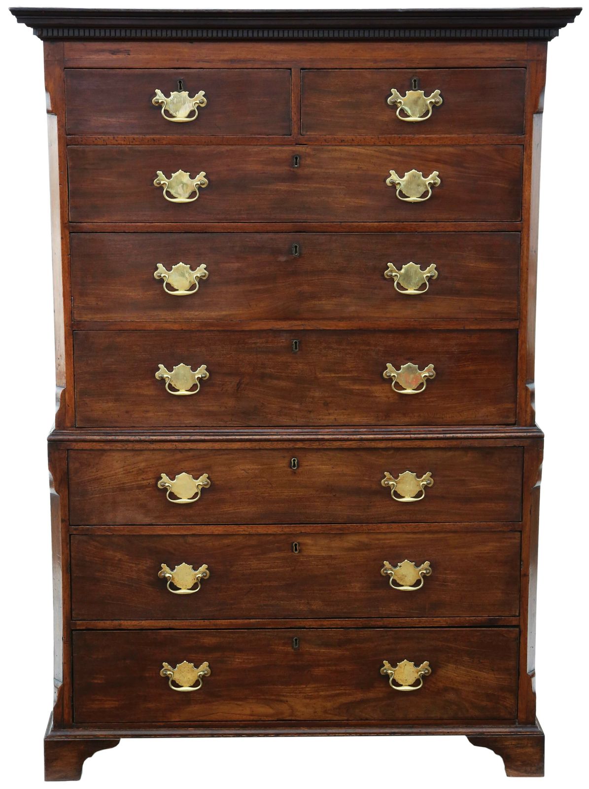 Antique 18th Century Mahogany Chest On Chest Of Drawers – Tallboy Storage Solution