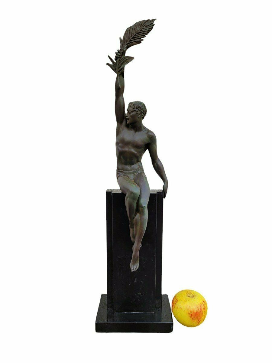 P Le Faguays  Max Le Verrier, Glory, Art Deco Sculpture, 20th Century