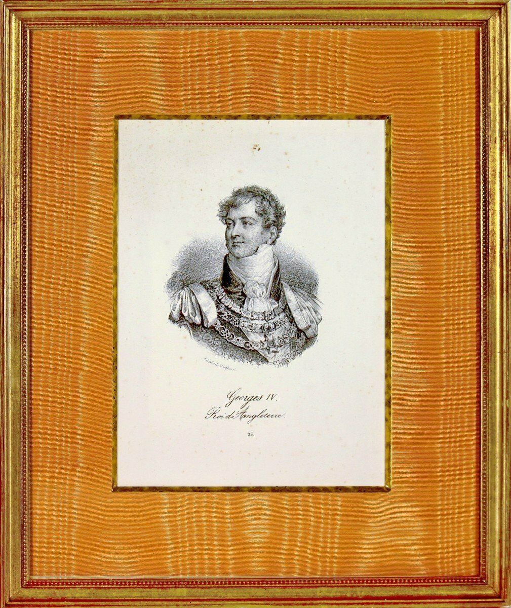 Engraving Depicting George IV   King Of England   Early 19th Century