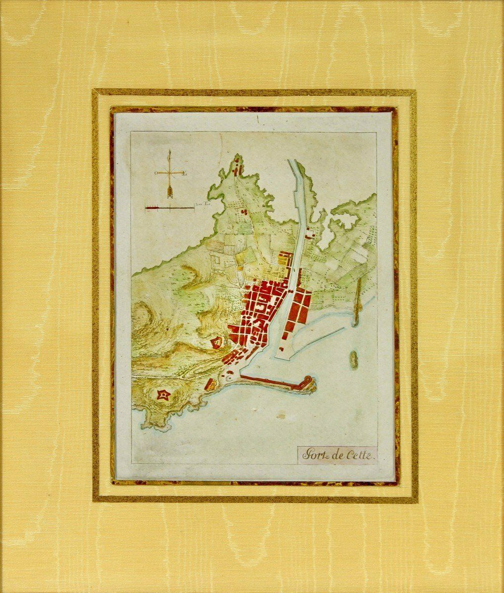 Engraving   Plan Of The Port Of Cette   By Tassin   Ep. 17th photo Art