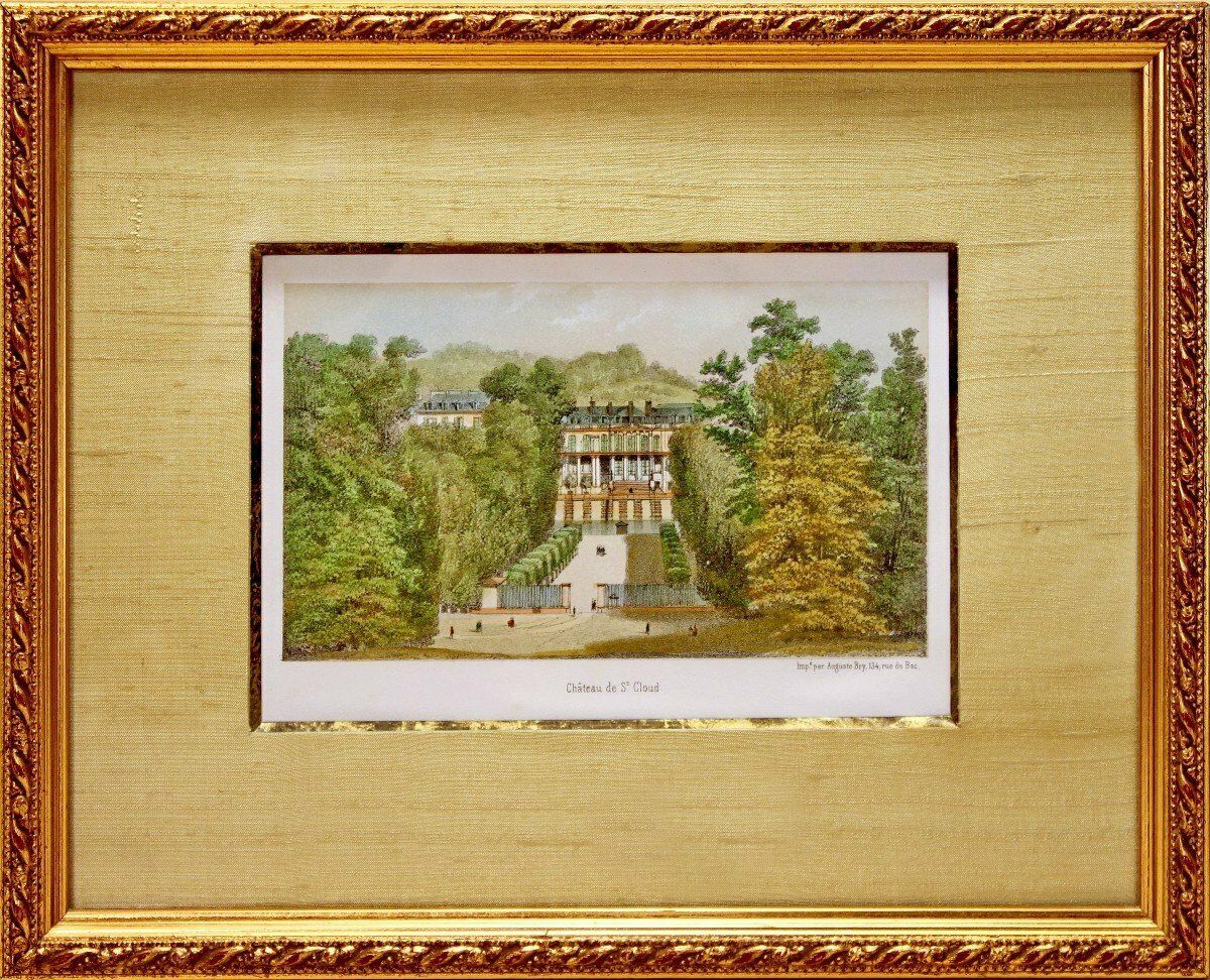 Engraving   Château De Saint Cloud   Ep. 1st Half Of The 19th Century