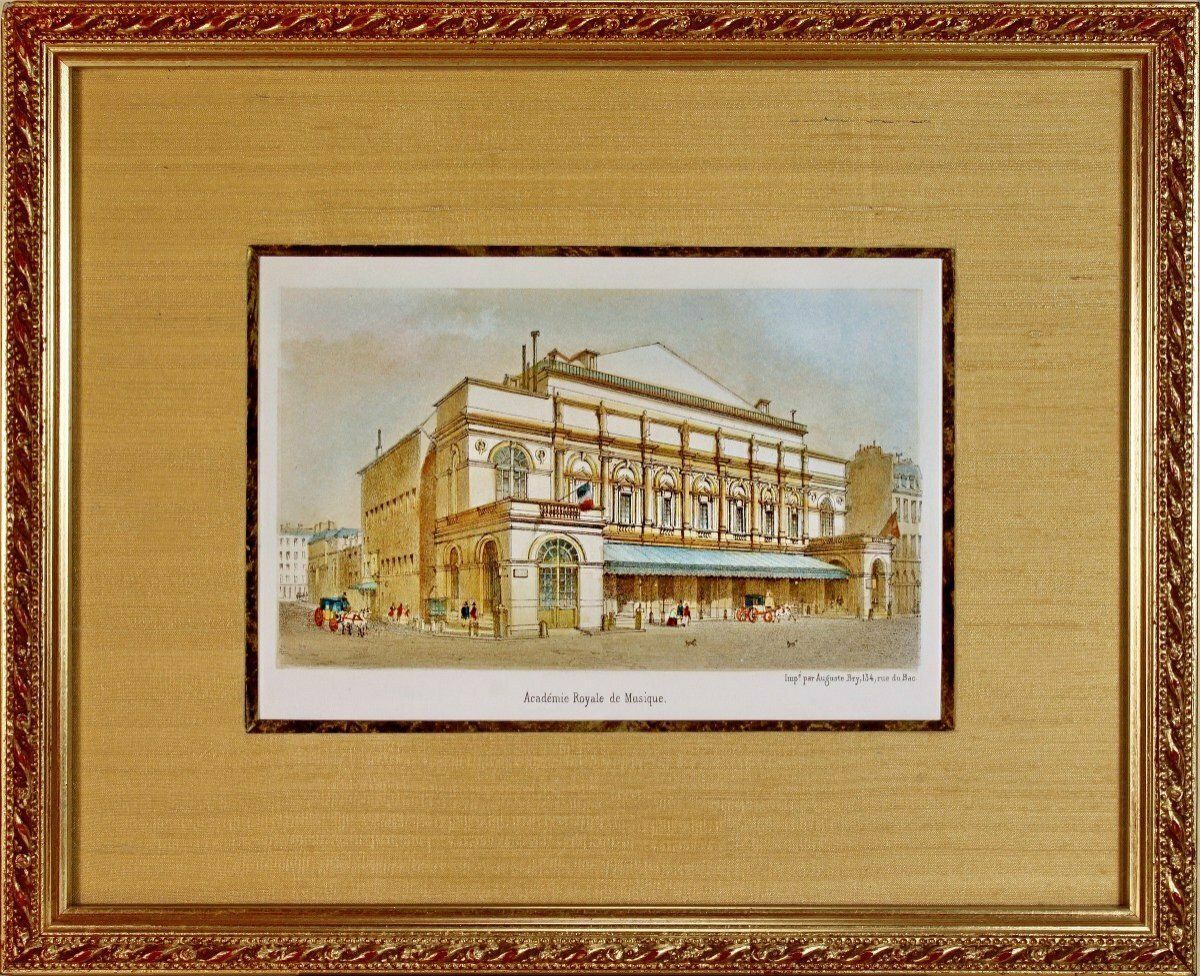 Engraving   Paris   Royal Academy Of Music   1st Half Of The 19th Century