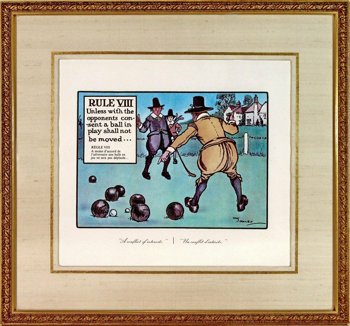 Golf (Humorous)   Rule VIII   Ep. Xxth   (Engraving / Lithograph / Printing)