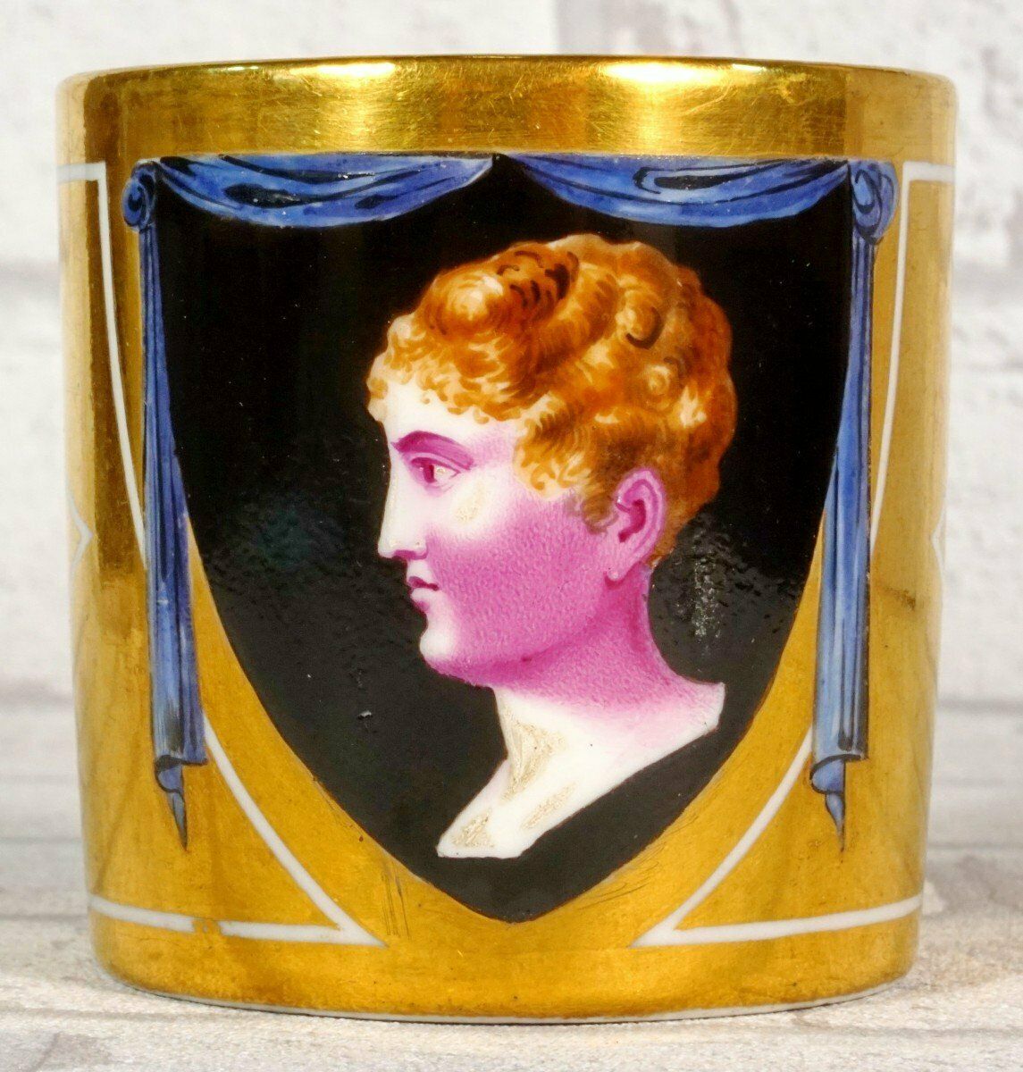 Rare Paris Porcelain Cup And Saucer   Representing The King Of Rome   Empire Period photo furniture