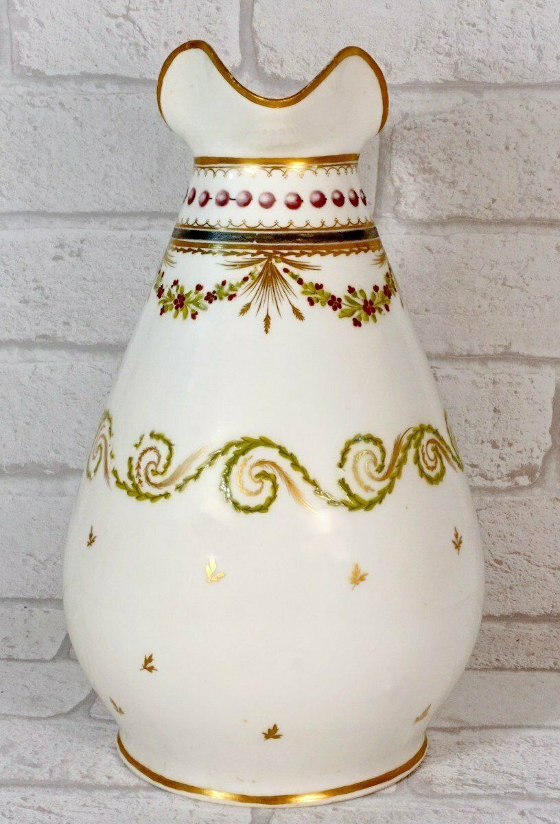 Large And Thick Water Jug In Paris Porcelain   18th Century   Louis XVI photo 578.0