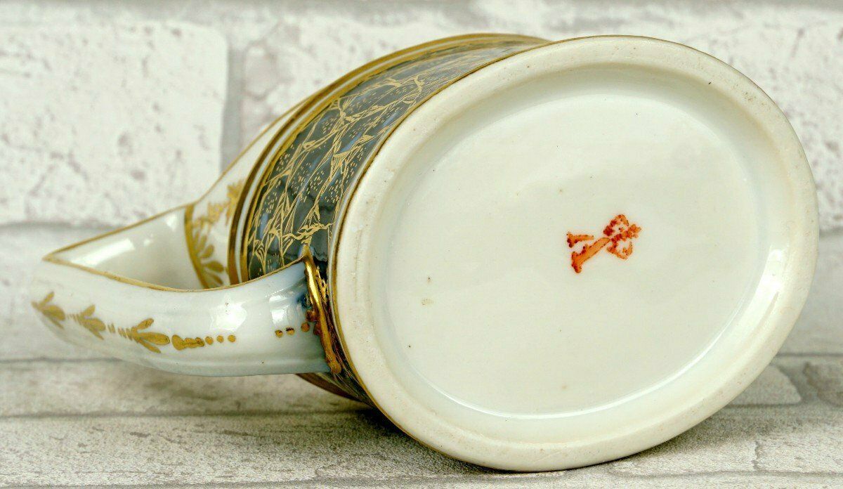 Rare Paris Porcelain Milk Jug   Manufacture A La Reine Fond   Lapis Lazuli   Ep. 18th photo vinterior