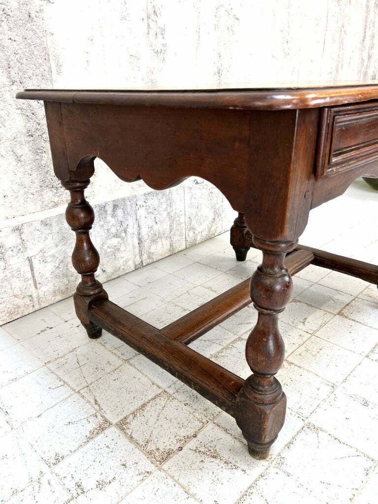 Walnut Wood Console, Writing, Dressing Table With Decorative Legs photo buy