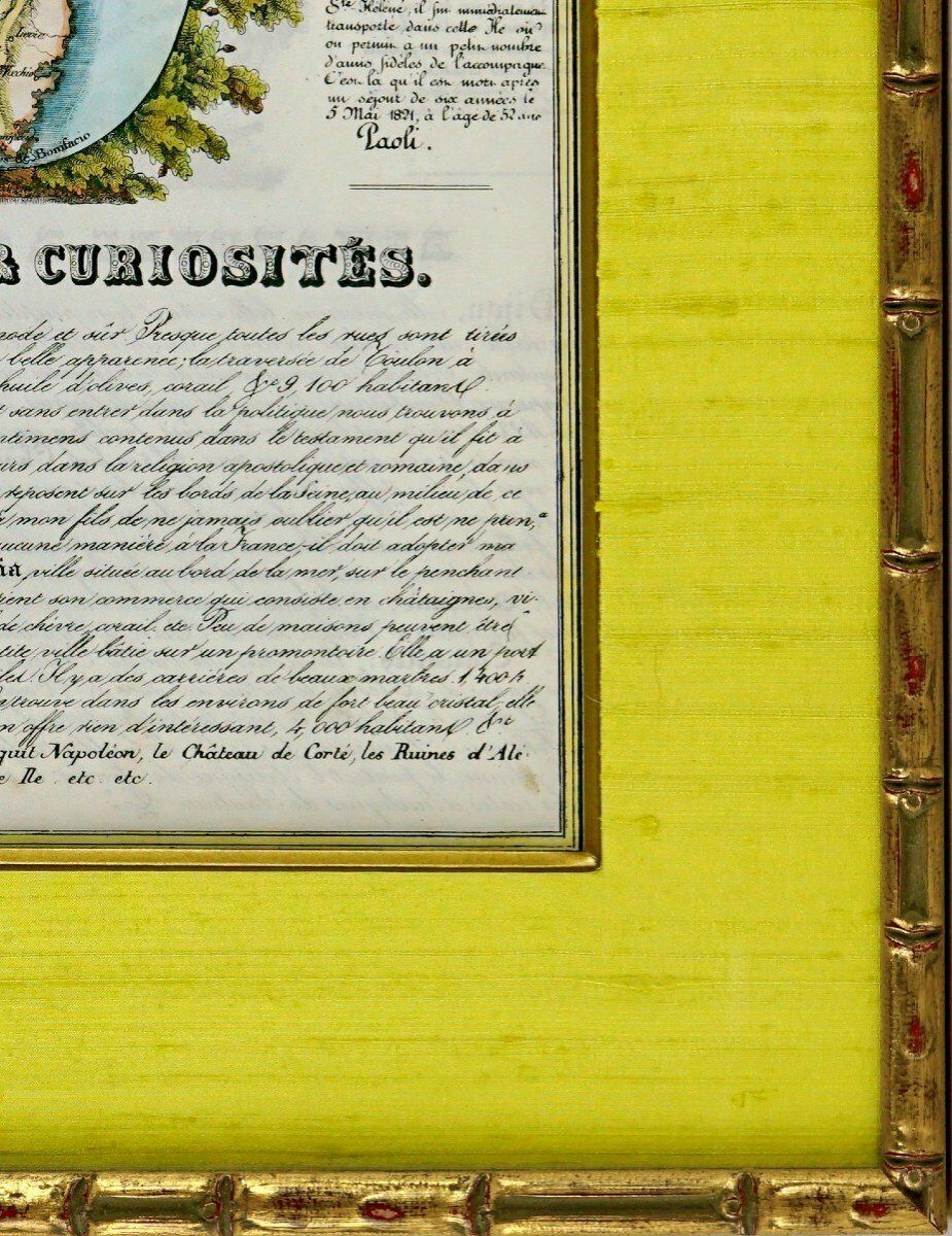 Engraving   Large Departmental Map "Corsica"   By J. Henry   Ep. Early 19th Century photo furniture