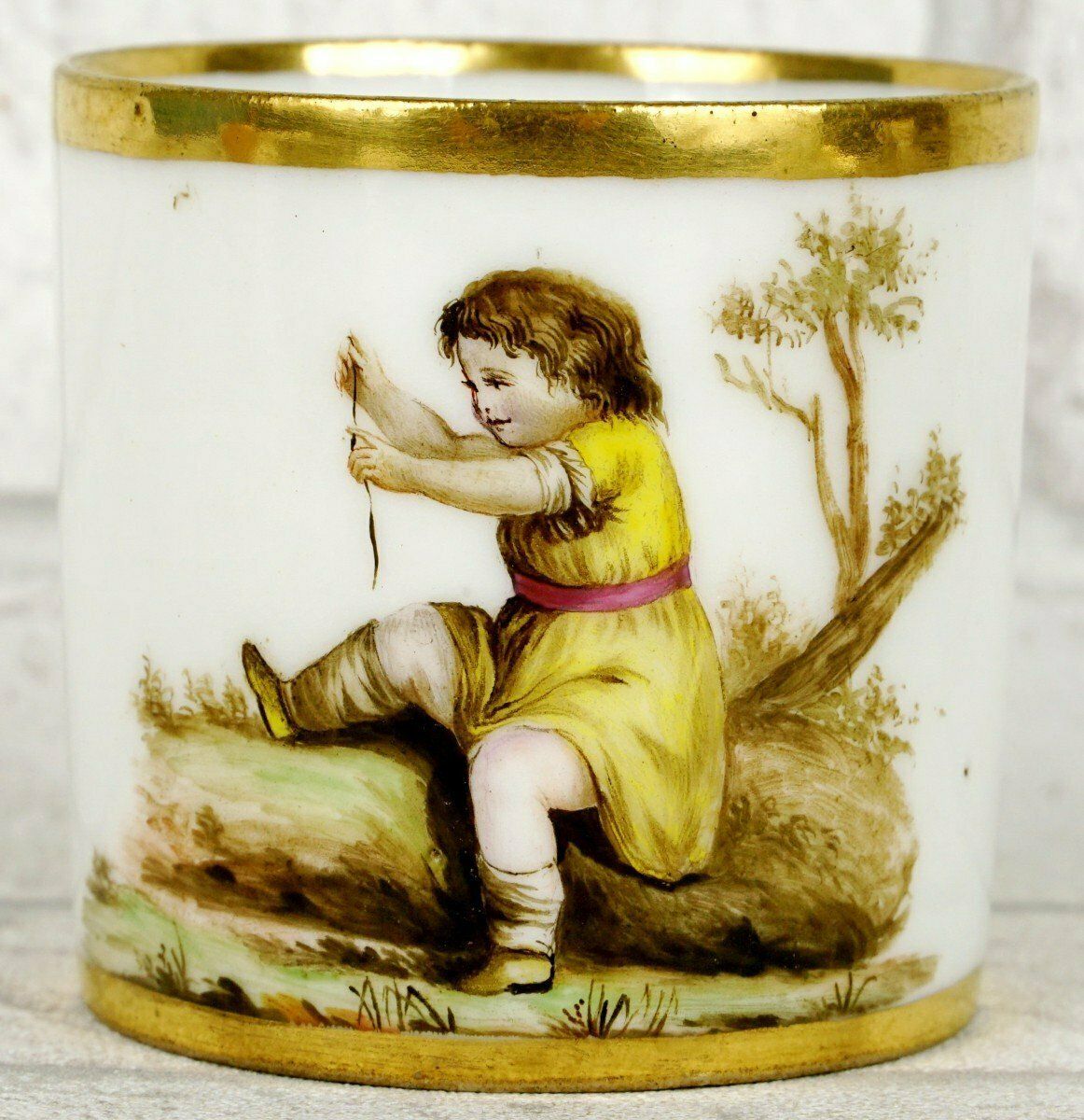 Litron Cup And Saucer In Paris Porcelain   Late 18th Century photo furniture