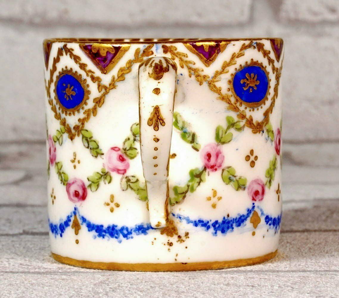 Cup And Saucer (4th Size) In Soft Porcelain From Sevres   18th Century   Louis XVI photo Home Decor