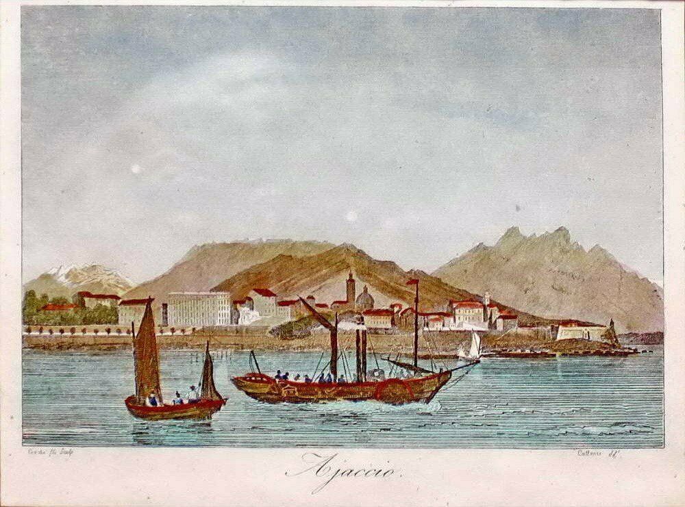 Engraving Of Ajaccio   Corsica   Ep. 1st Half Of The 19th Century photo Art