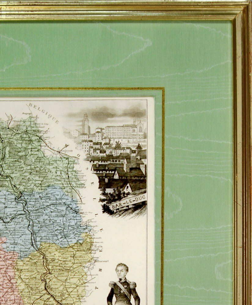 Engraving Representing The Departmental Map Of "La Meuse" (55)   Ep. End Of The 19th Century photo furniture