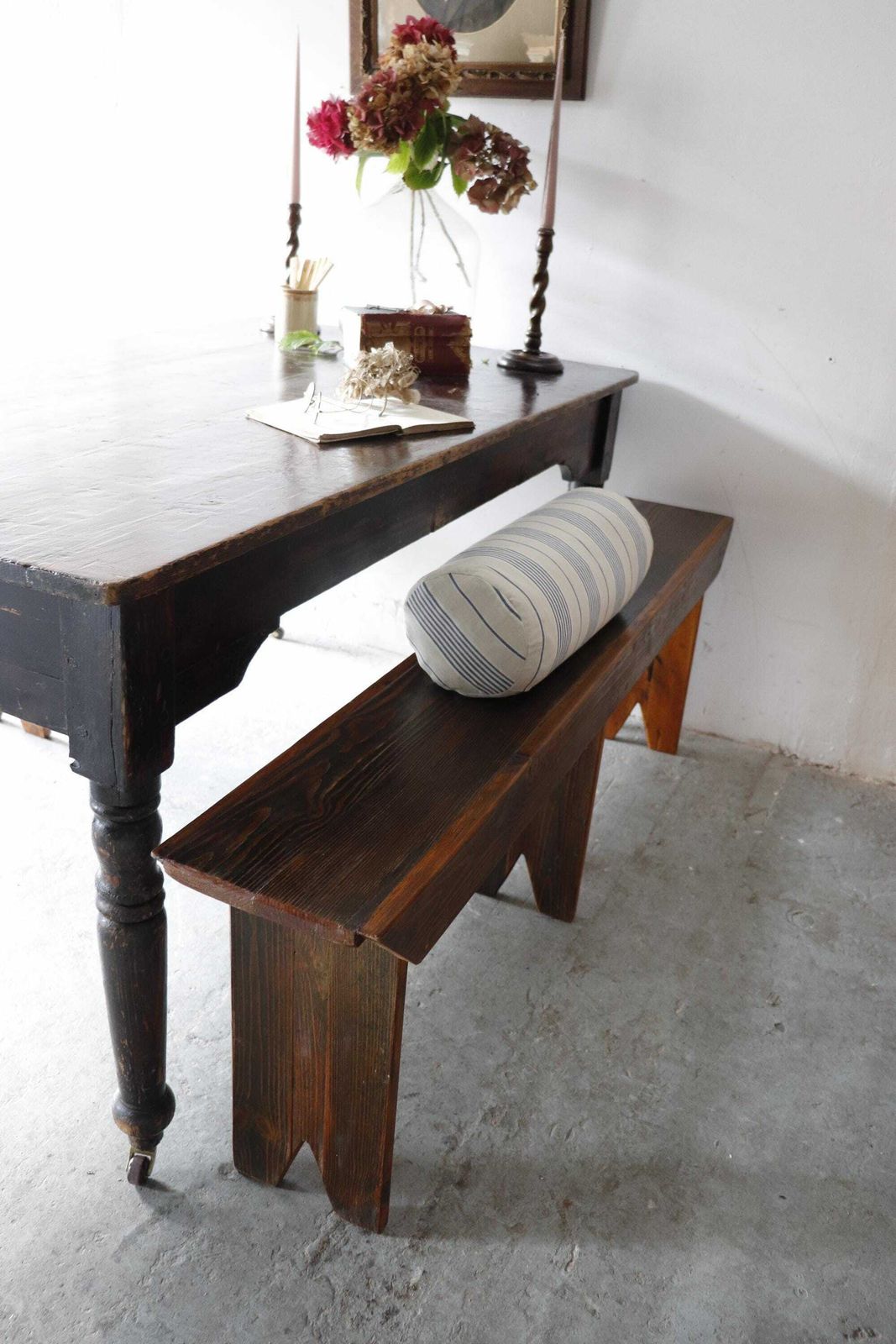 Matching Pair Of French Pine Refectory Benches photo Furniture