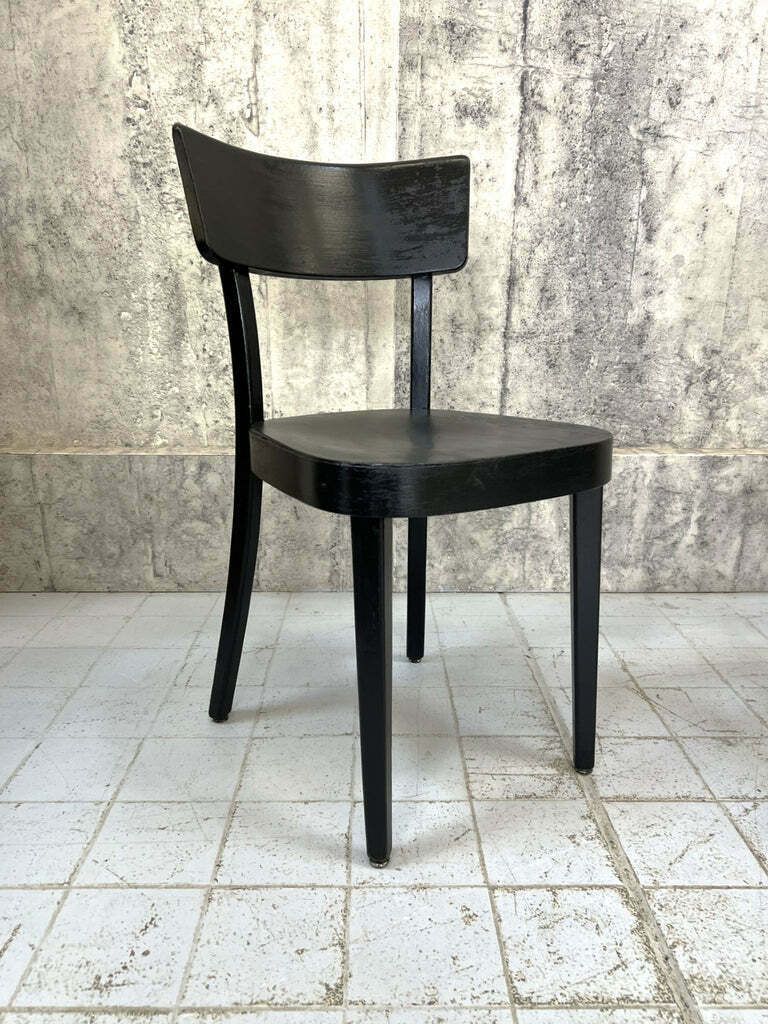 Set Of Four French Black Bentwood Bistro Chairs photo 455.0