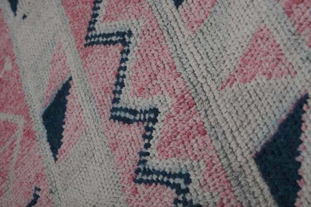 1960s Vintage Faded Herki Runner Rug 3'1'' X 9'8'' photo buy