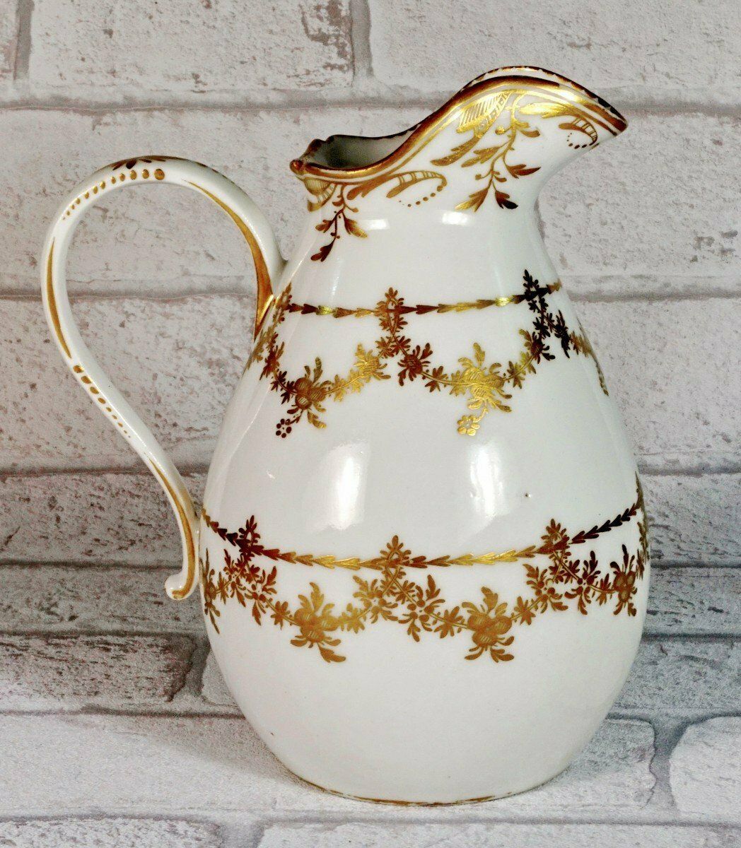 Paris Porcelain Water Jug   Clignancourt Manufacture   Au Moulin Brand   18th Century photo for sale