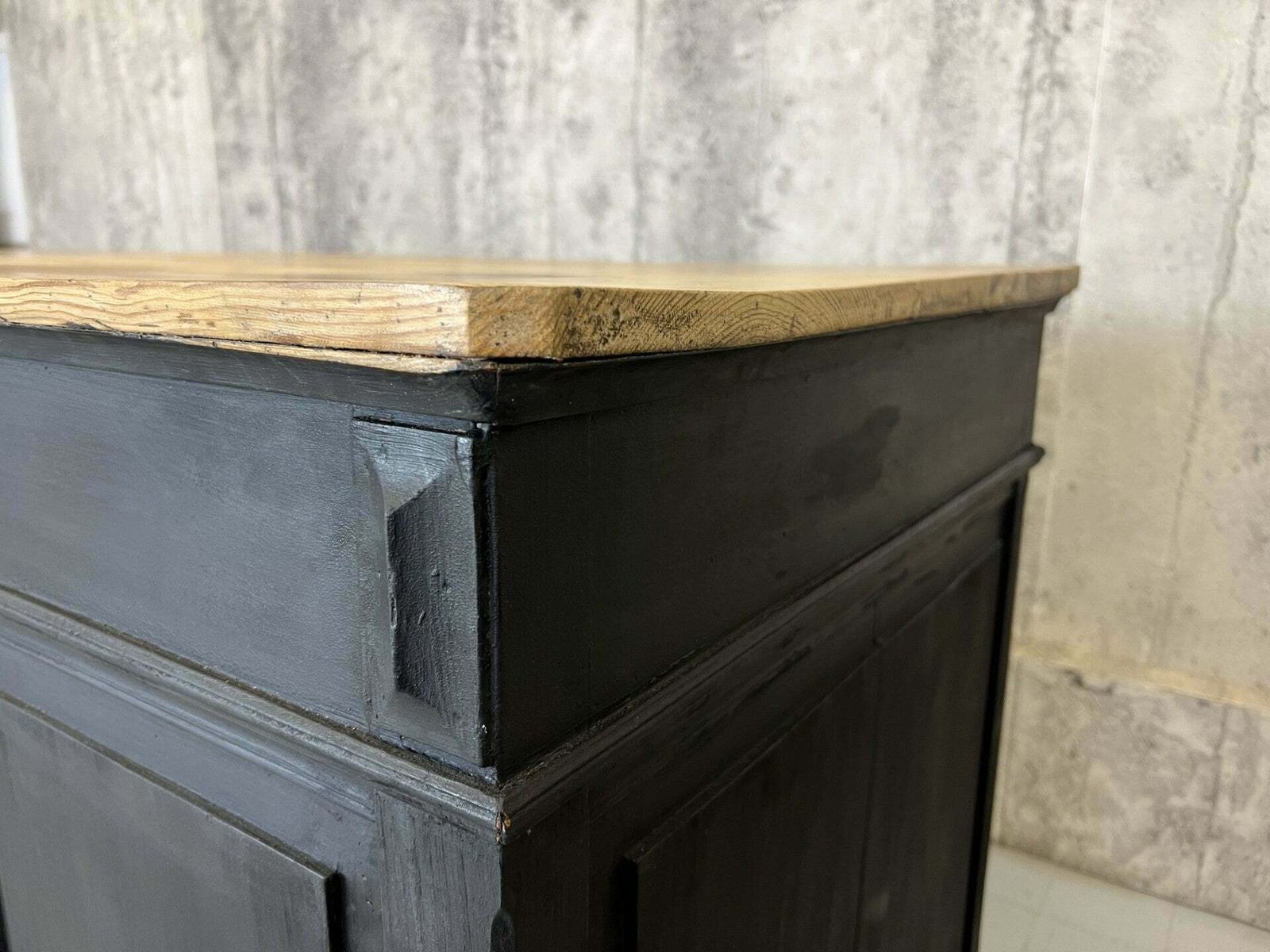 photo for sale Black Solid Wood Shop Counter Sideboard Drawers Cupboard