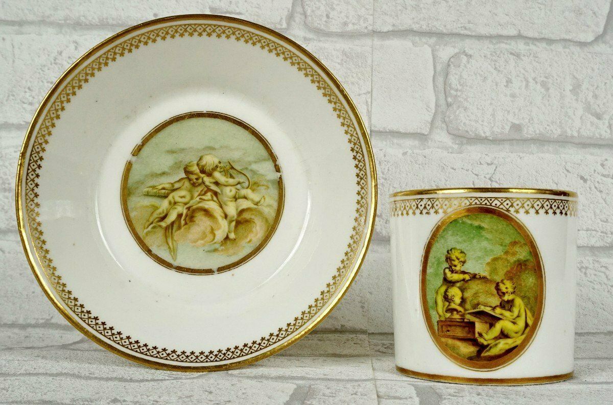 Rare Litron Cup And Saucer In Lille Porcelain   Au Dauphin Factory   18th Century photo buy