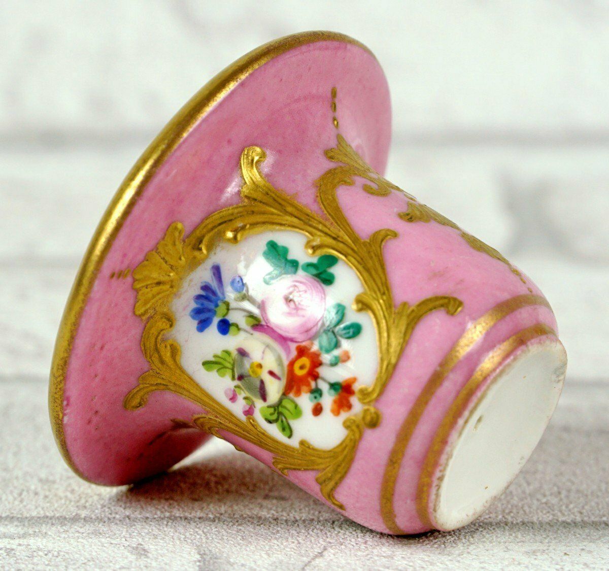 Blush Mortar In Paris Or Limoges Porcelain From The Perfumer Lubin In Paris   Ep. Mid 19th Century photo buy