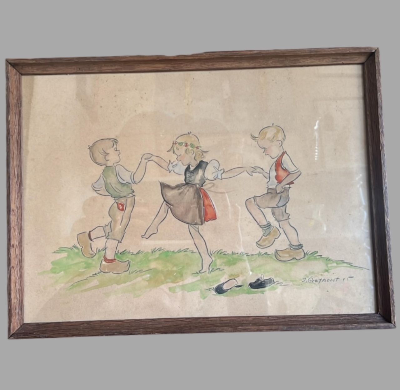 A 1930s Watercolour In The Style Of Mabel Lucie Atwell