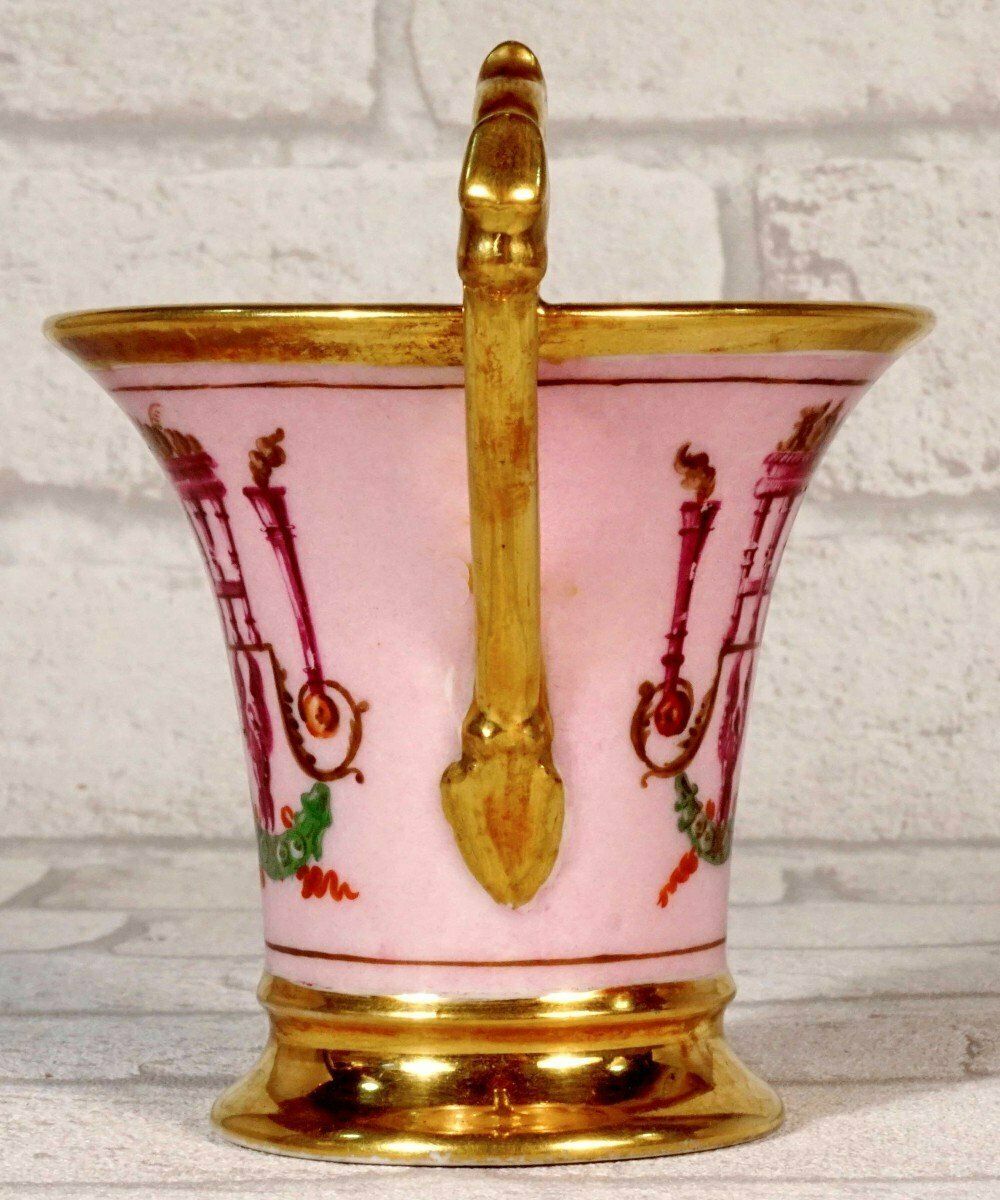 Jasmin Cup And Saucer In Paris Porcelain   Empire Period photo Home Decor