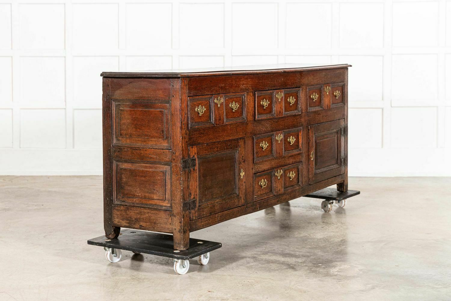 George III English Oak Dresser Base photo for sale