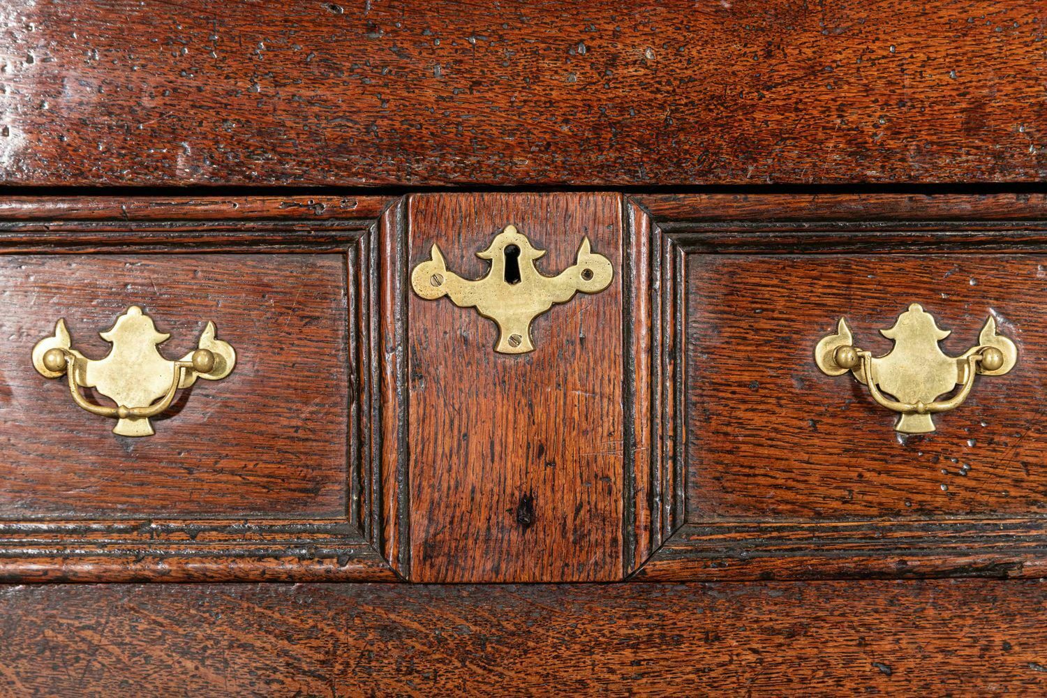 Furniture George III English Oak Dresser Base photo