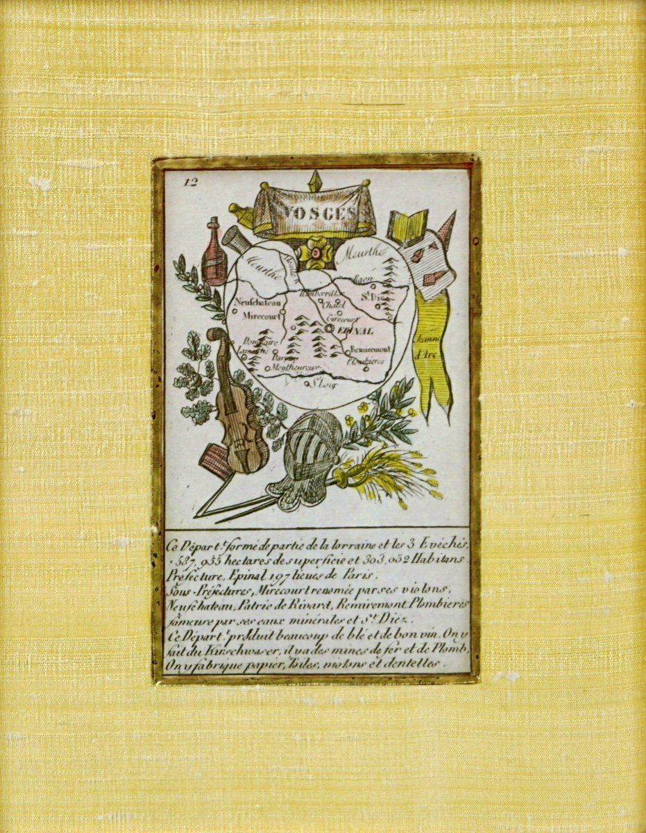 The Vosges   Small Departmental Map   Early 19th Century photo Art