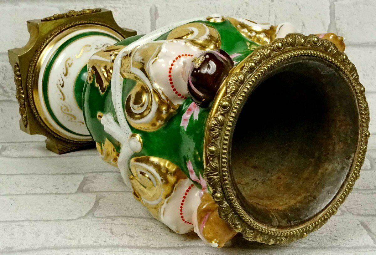 Home Decor Large Decorative Porcelain Vase From Paris Or Limoges   Ep. Xixth photo