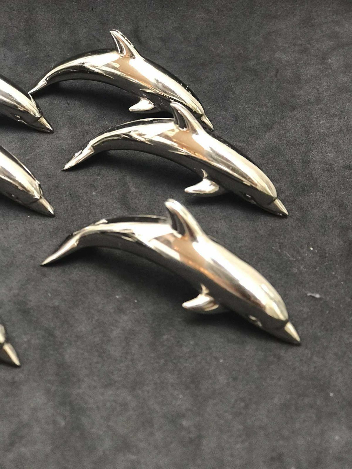 Dauphin Mark Seat Place Card Table French Vintage Name Card Name Card Slot Sea Decor Holder, Cutlery Rests, French 1960s Animal Lover Gift photo 176.0