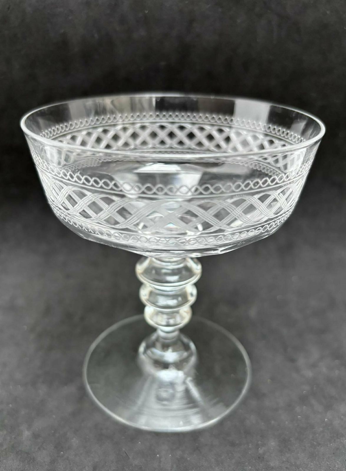 2 Champagne Coupes Antique Crystal Cut Coupes 1860s French Stem Bar Cart Decor Wedding Bartender Cocktail Glasses Gift Toast Wedding photo buy