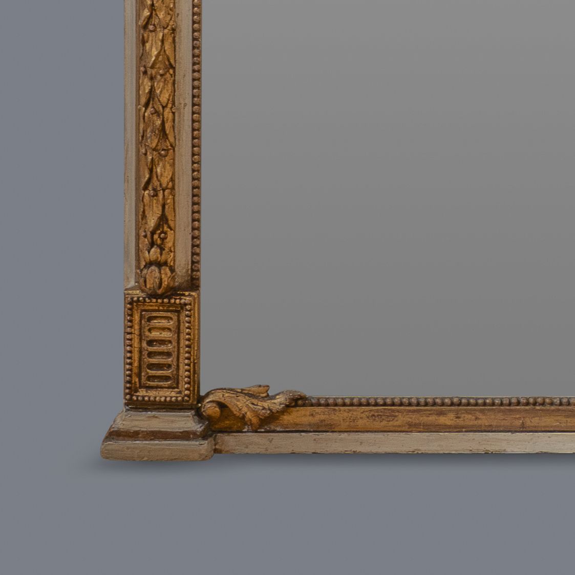 Home Decor Large Stunning 19th Century English Gilt And Painted Overmantle Mirror photo