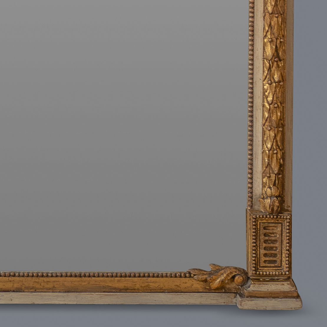 6600.0 Large Stunning 19th Century English Gilt And Painted Overmantle Mirror photo