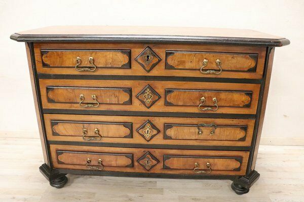 Antique Chest Of Drawers In Inlaid Walnut, 17th Century photo Furniture