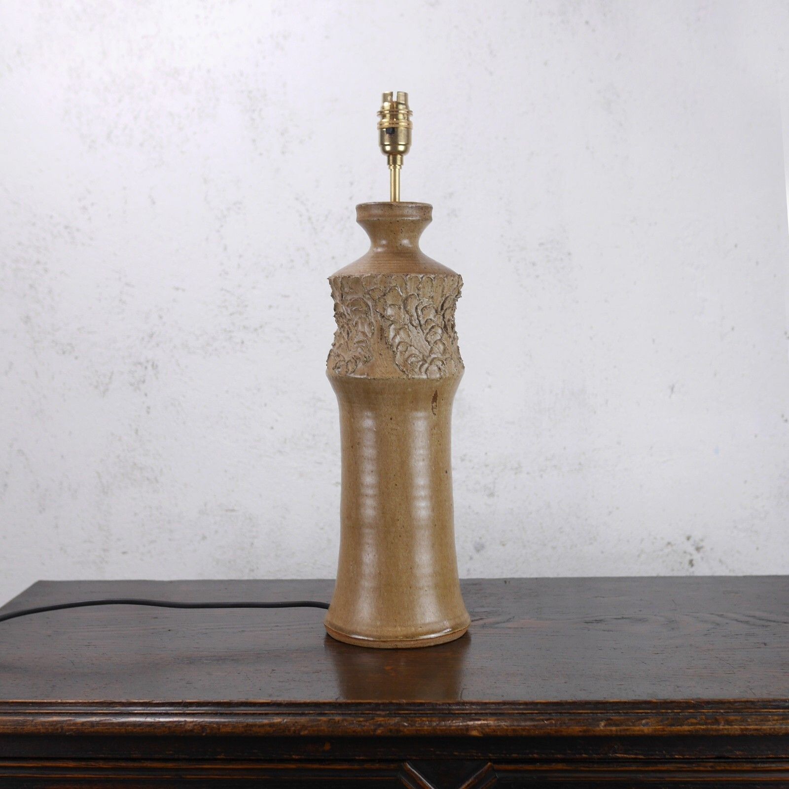 photo furniture Vintage Mid Century Abstract Studio Pottery Lamp Hessin Shade #102647