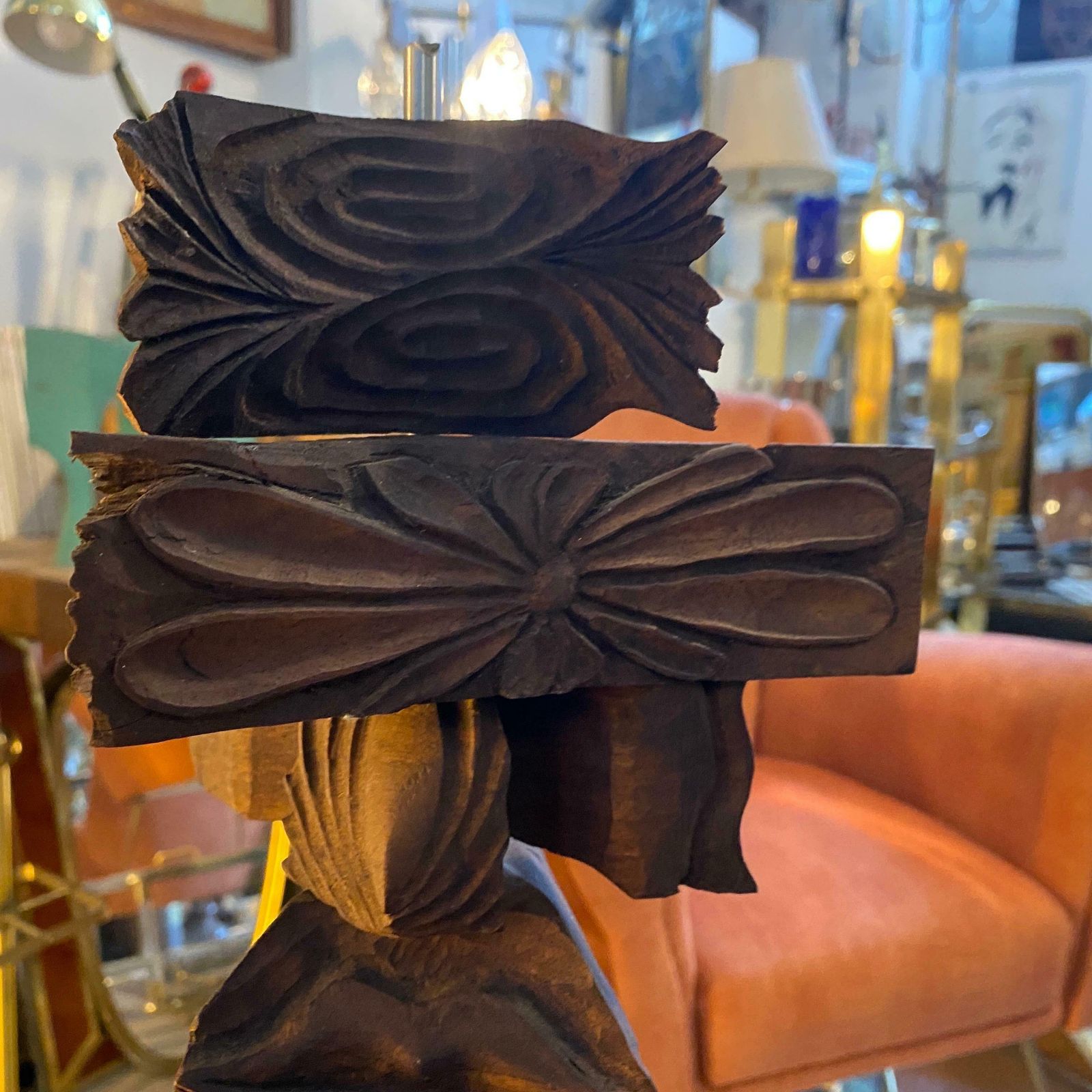 2000s Organic Modern Movable Hand Carved Sicilian Wood Sculpture By Sciacca photo 963.0