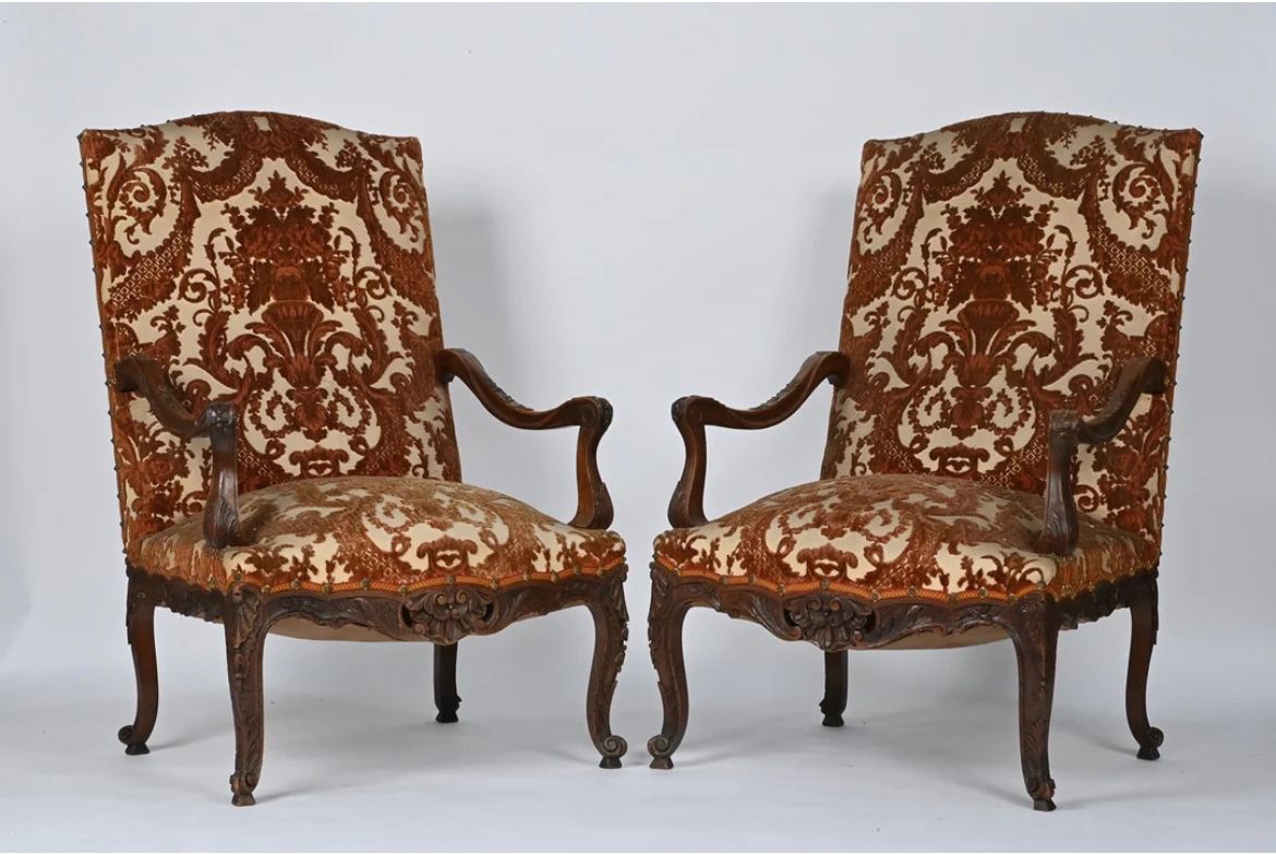Pair Of Louis XVI Fruitwood Salon Chairs photo for sale