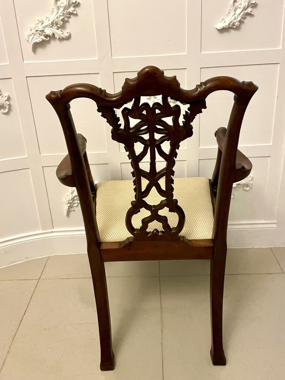 photo for sale Outstanding Quality Antique 19th Century Carved Mahogany Office Chair