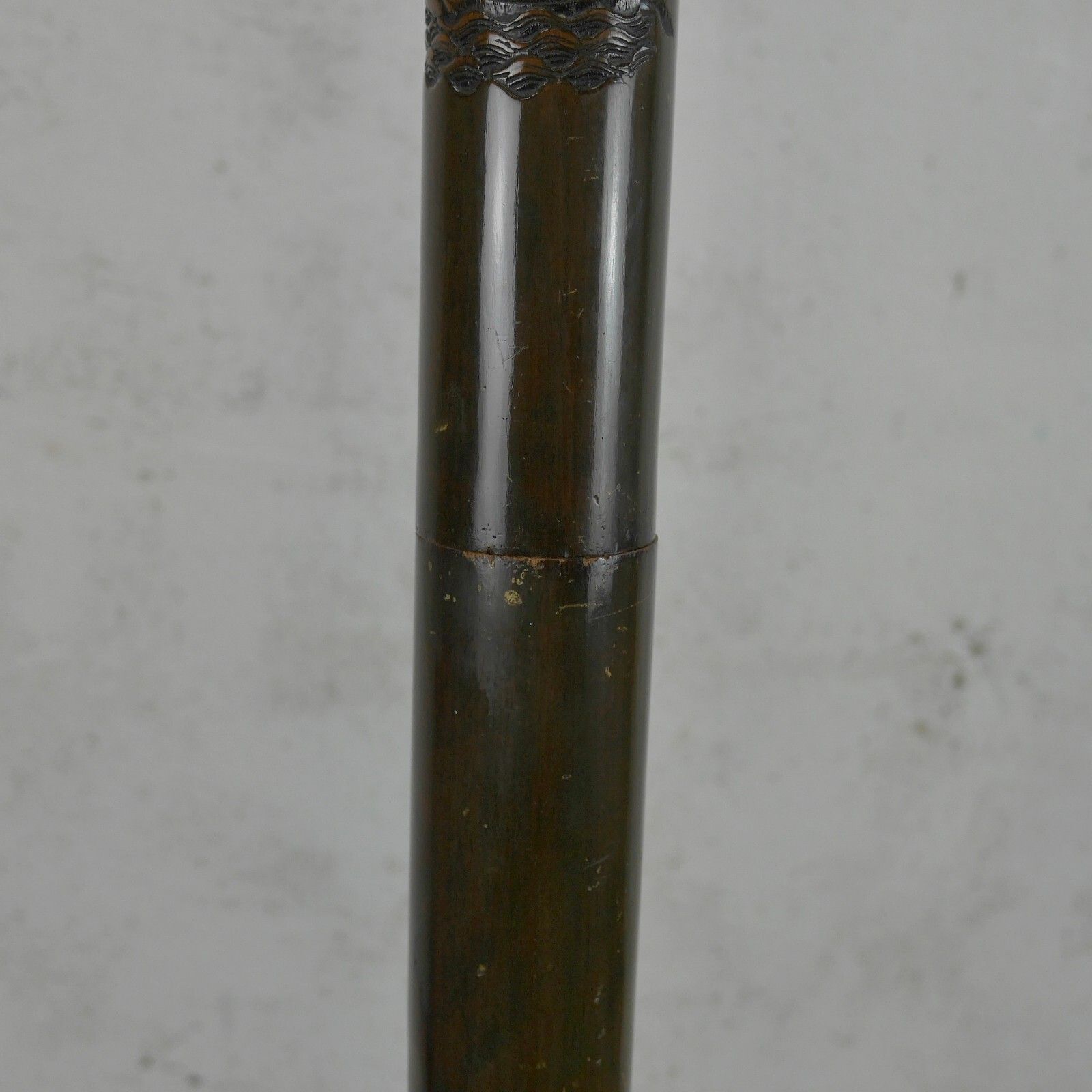 Antique Early 20th Century Chinoiserie Carved Wood Standard Lamp #102681 photo vintage