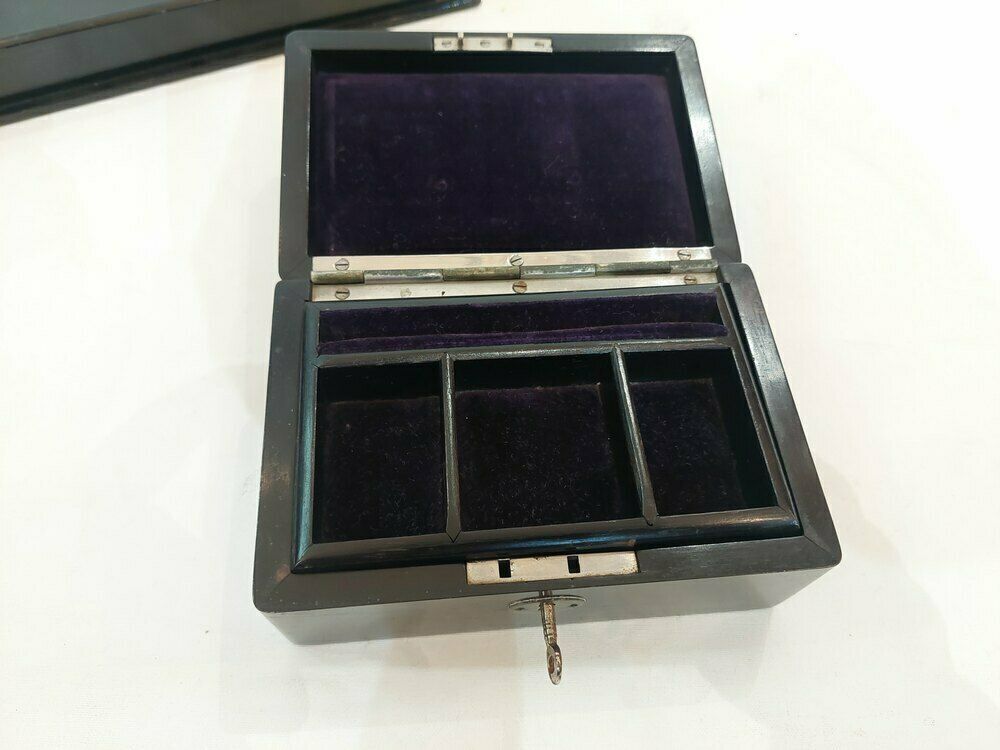 George V Ebonised Jewellery Box And Tray C.1925 photo for sale