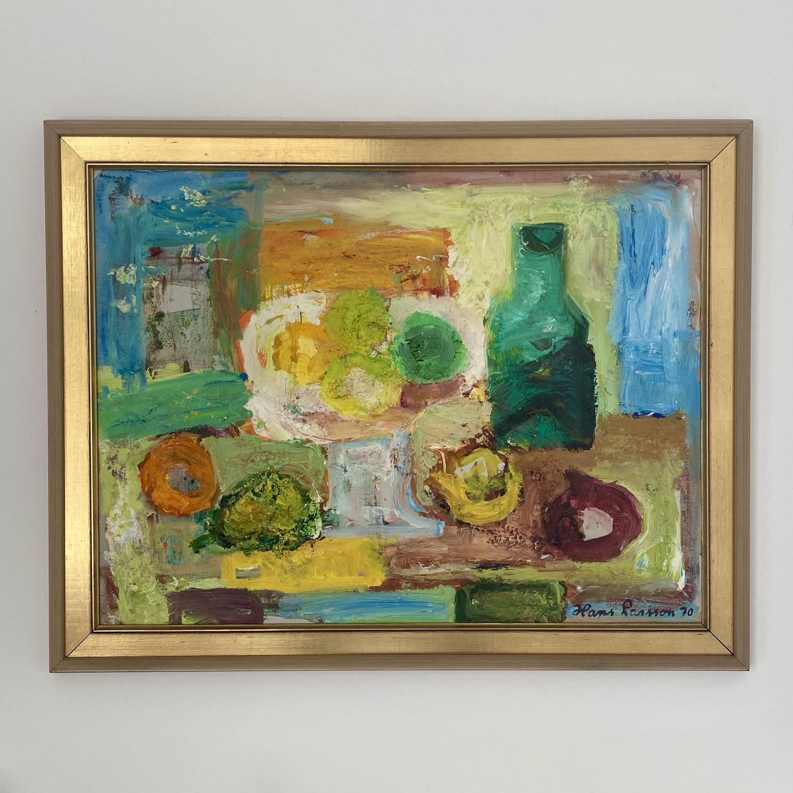 Swedish Mid Century Still Life Painting By Hans Larsson
