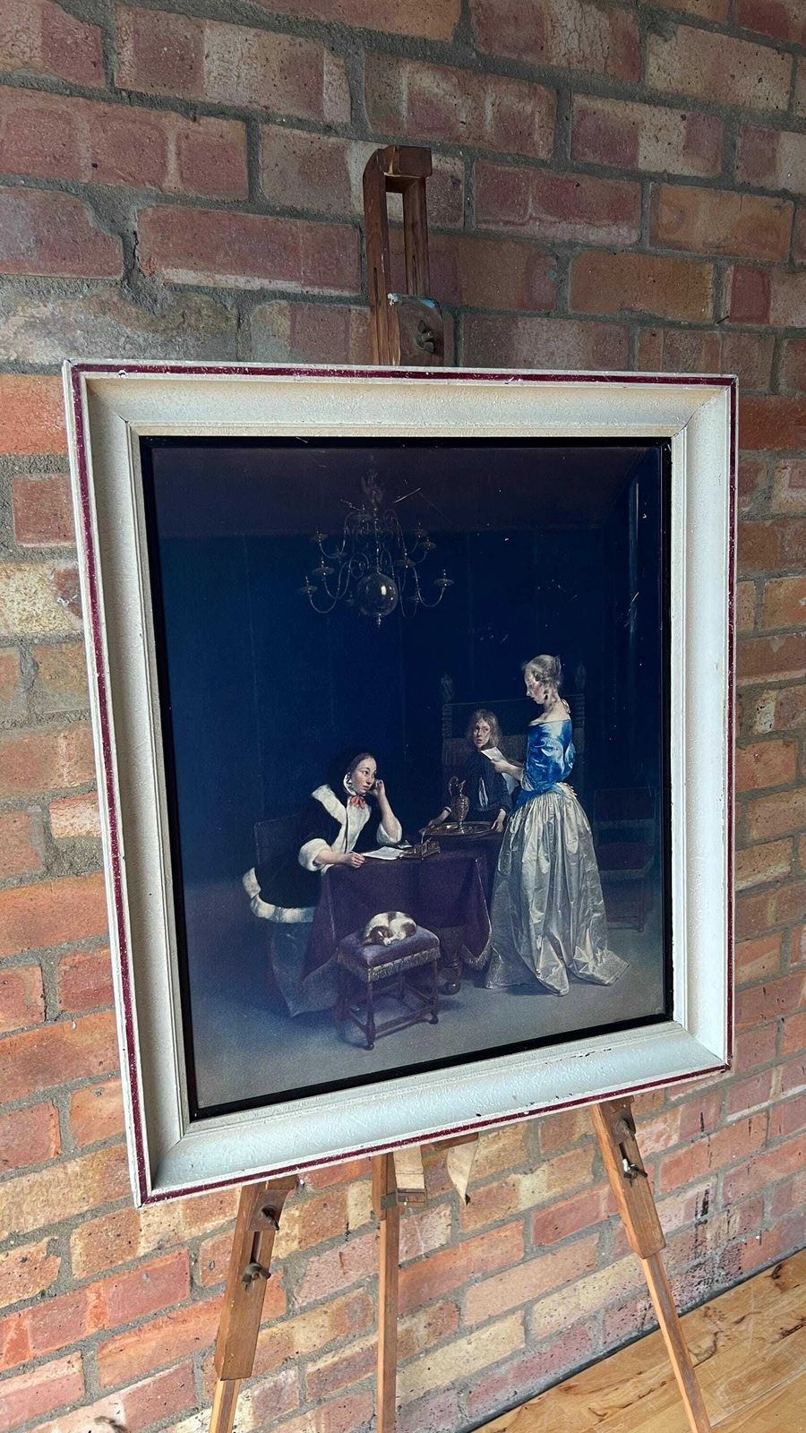 1920 The Medici Society Ltd Hand Pulled Lithograph Of Oil Painting “The Letter” By Gerard Ter Borch